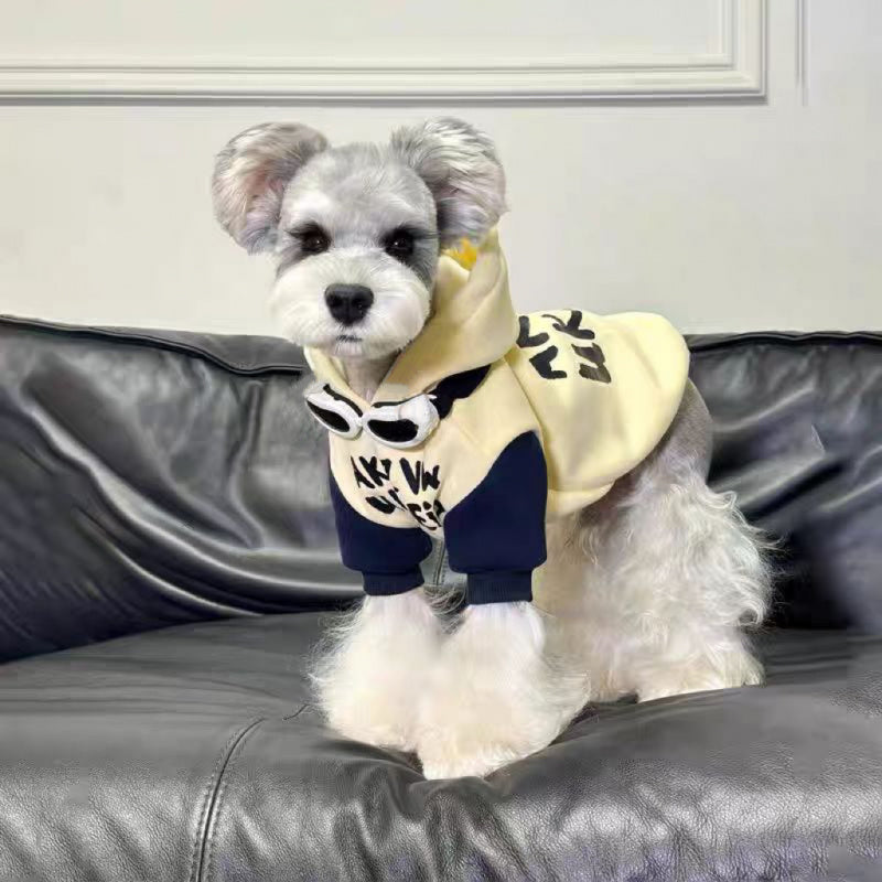 Custom Dog Hoodie Fleece Warm Color Block for Schnauzer & Bichon