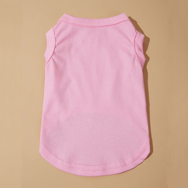 Plain solid color dog vests assortment in various vibrant colors, suitable for all seasons
