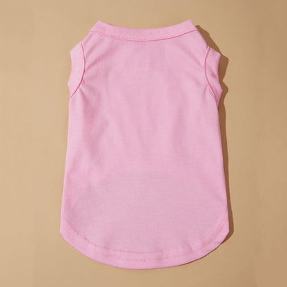 Plain solid color dog vests assortment in various vibrant colors, suitable for all seasons
