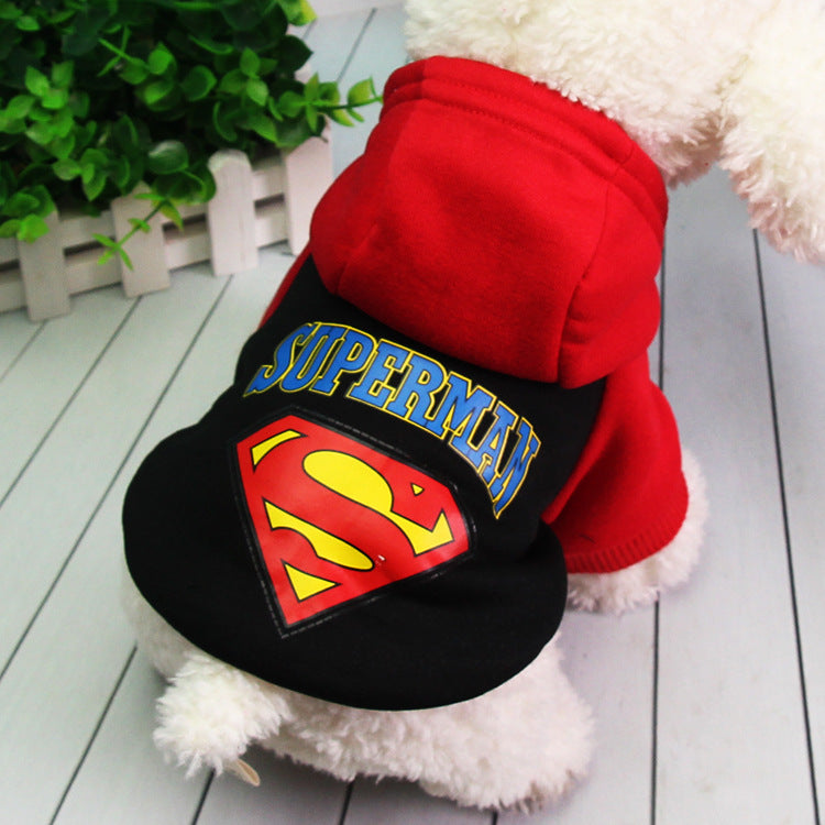 Dog Hoodies for Large Dogs Superman Fleece for Golden Retriever Lab