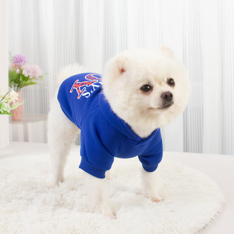 Black Dog Hoodie Fleece Warm with Leash Hole for Small Medium Dogs