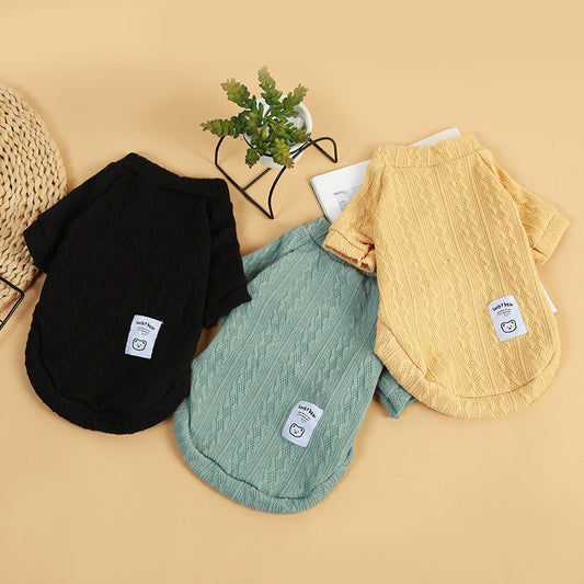 Dog Sweaters Pink Warm Knit Pet Clothes for Small Dogs & Cats