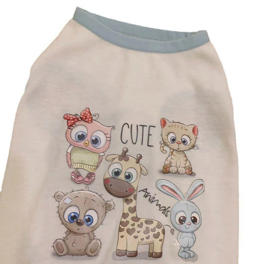 Hoodie with Dog Cartoon Print: Warm Fleece Base Layer for Small Dogs