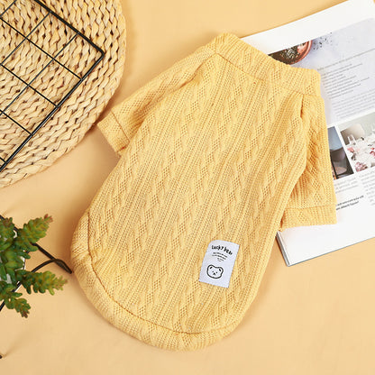 Dog Sweaters Pink Warm Knit Pet Clothes for Small Dogs & Cats