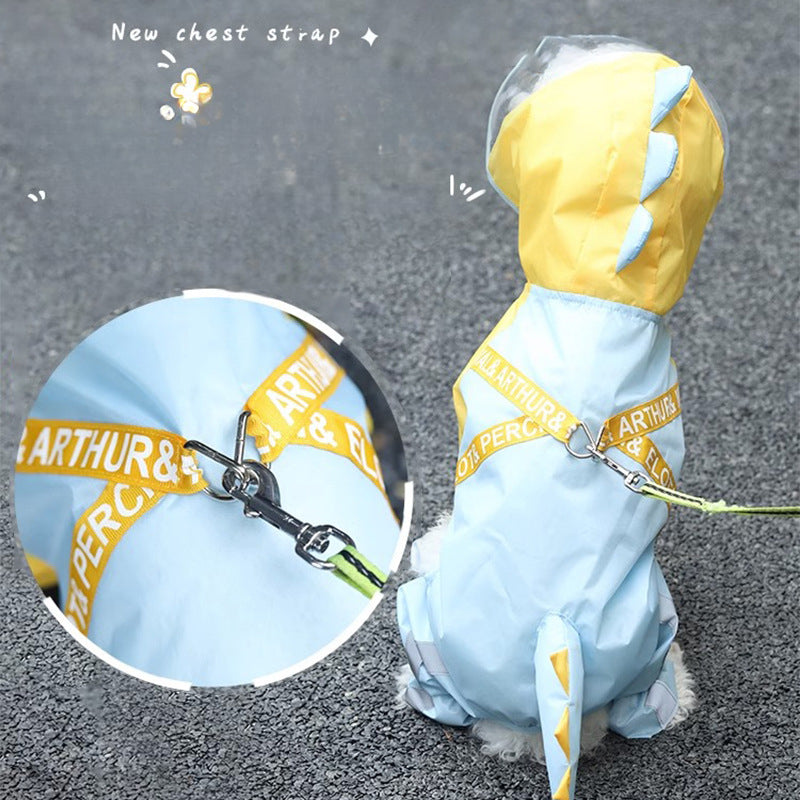 dog umbrella leash raincoat