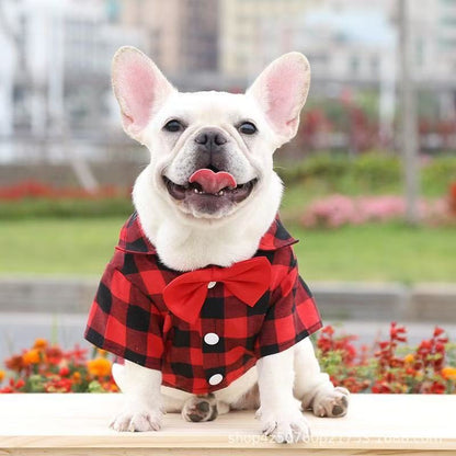 Big Dog T Shirts: Plaid Formal Wedding Suit for Medium & Large Dogs