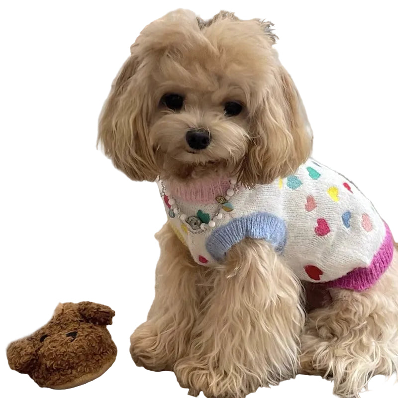 Small Dog Sweaters Soft Knit Pet Clothes for Maltese & Bichon Puppies