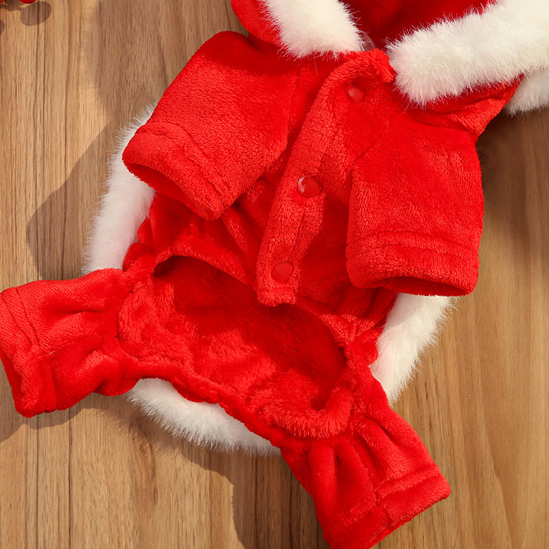 Winter Wear Dogs Lion Dance Costume |   Embroidered New Year Pet Outfit