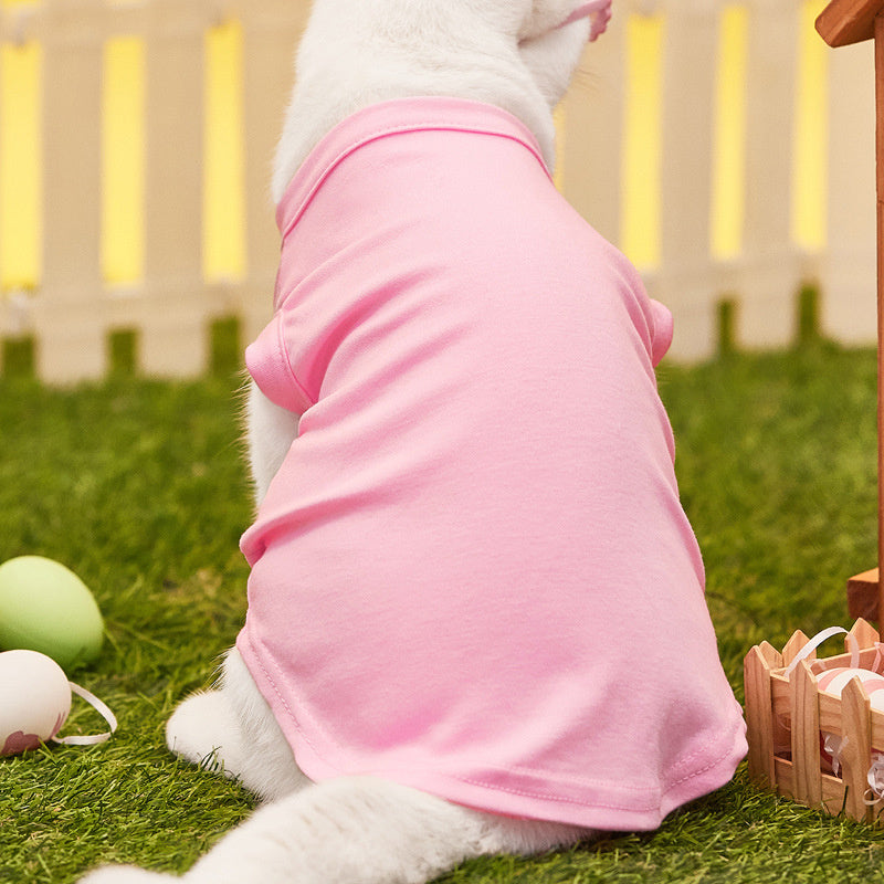 Simple solid color pet vest for dogs and cats, essential basic apparel for everyday styling
