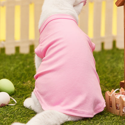 Simple solid color pet vest for dogs and cats, essential basic apparel for everyday styling
