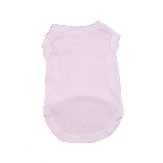 Plain pink pet vest for small dogs and cats, lightweight and breathable summer apparel
