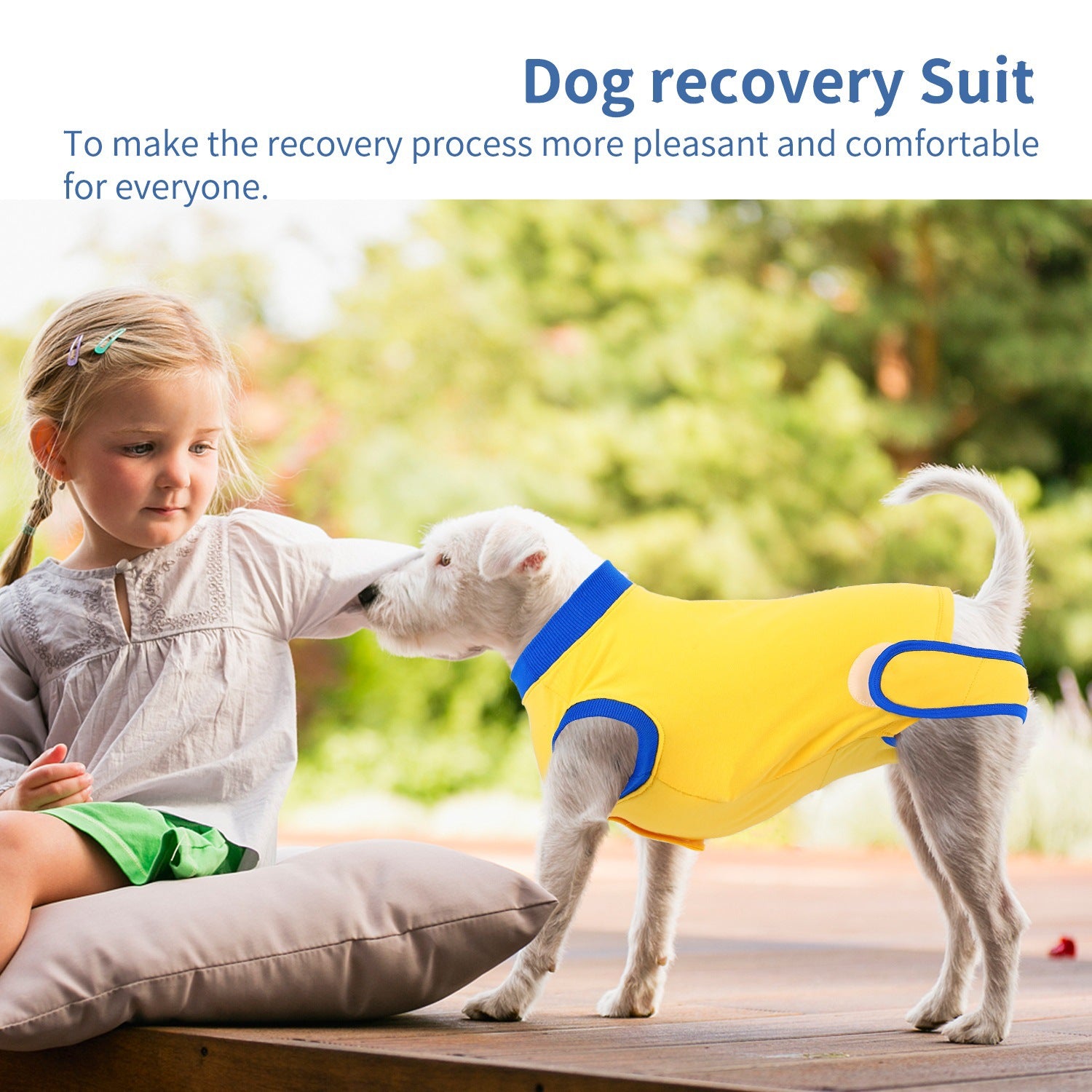 Cotton-rich Suitical recovery suit for dogs for breathable wound healing
