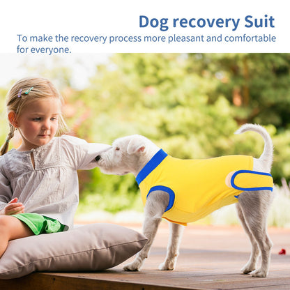 Cotton-rich Suitical recovery suit for dogs for breathable wound healing
